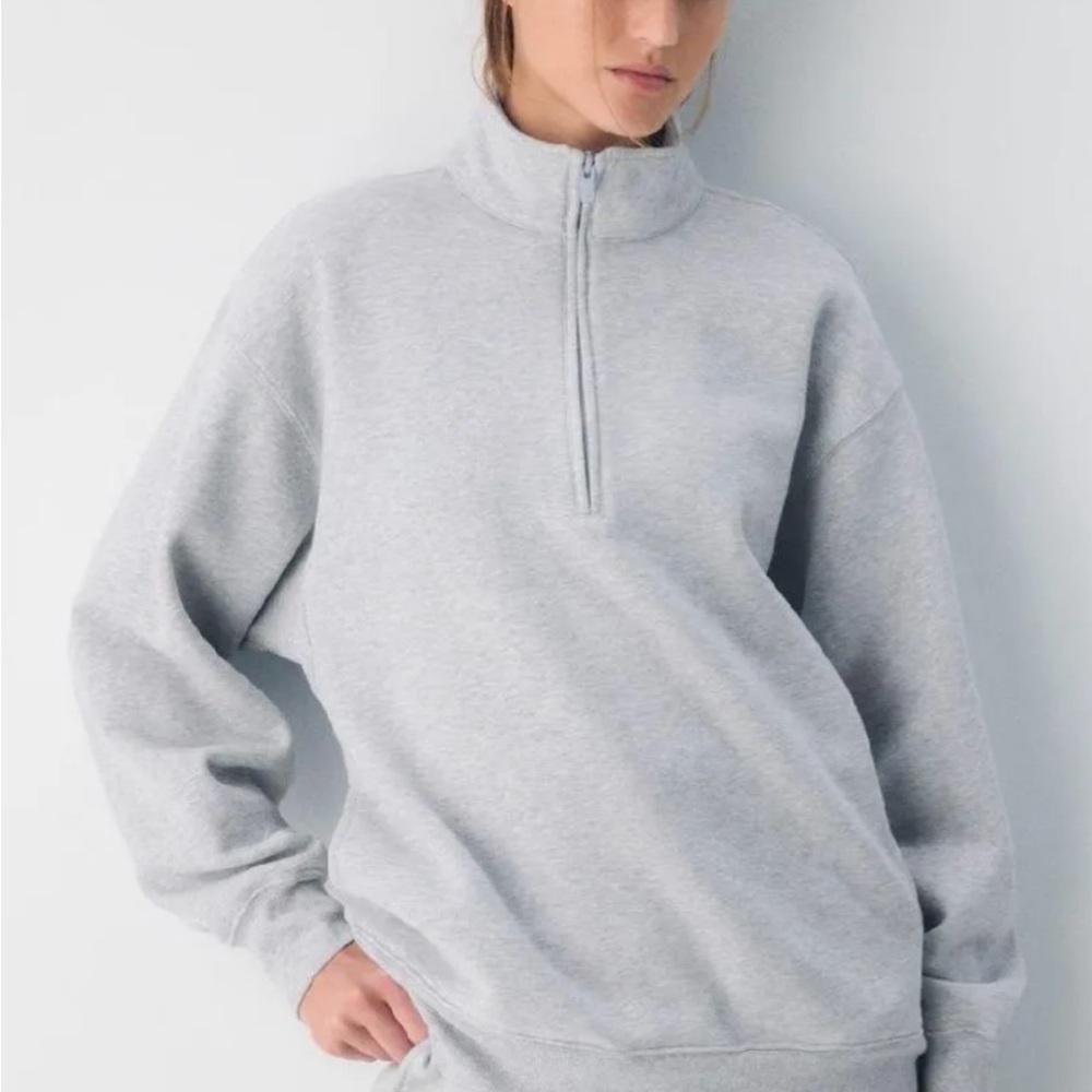 Aritzia Cozy Sweatfleece Boyfriend 1/2 Zip Sweatshirt